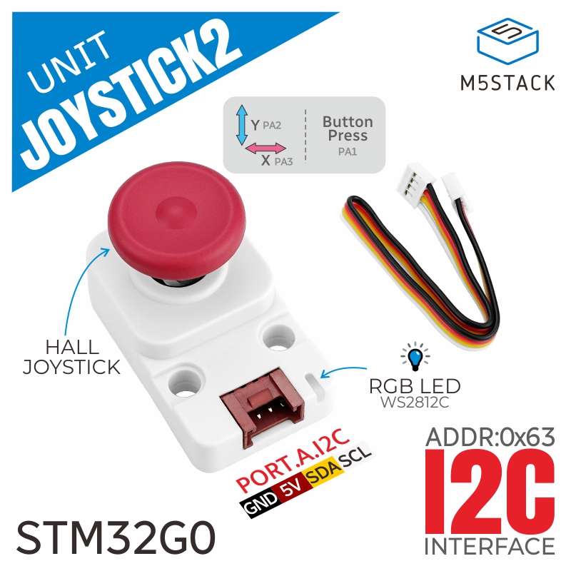M5Stack - M5Stack Joystick I2c officiel 2 unités